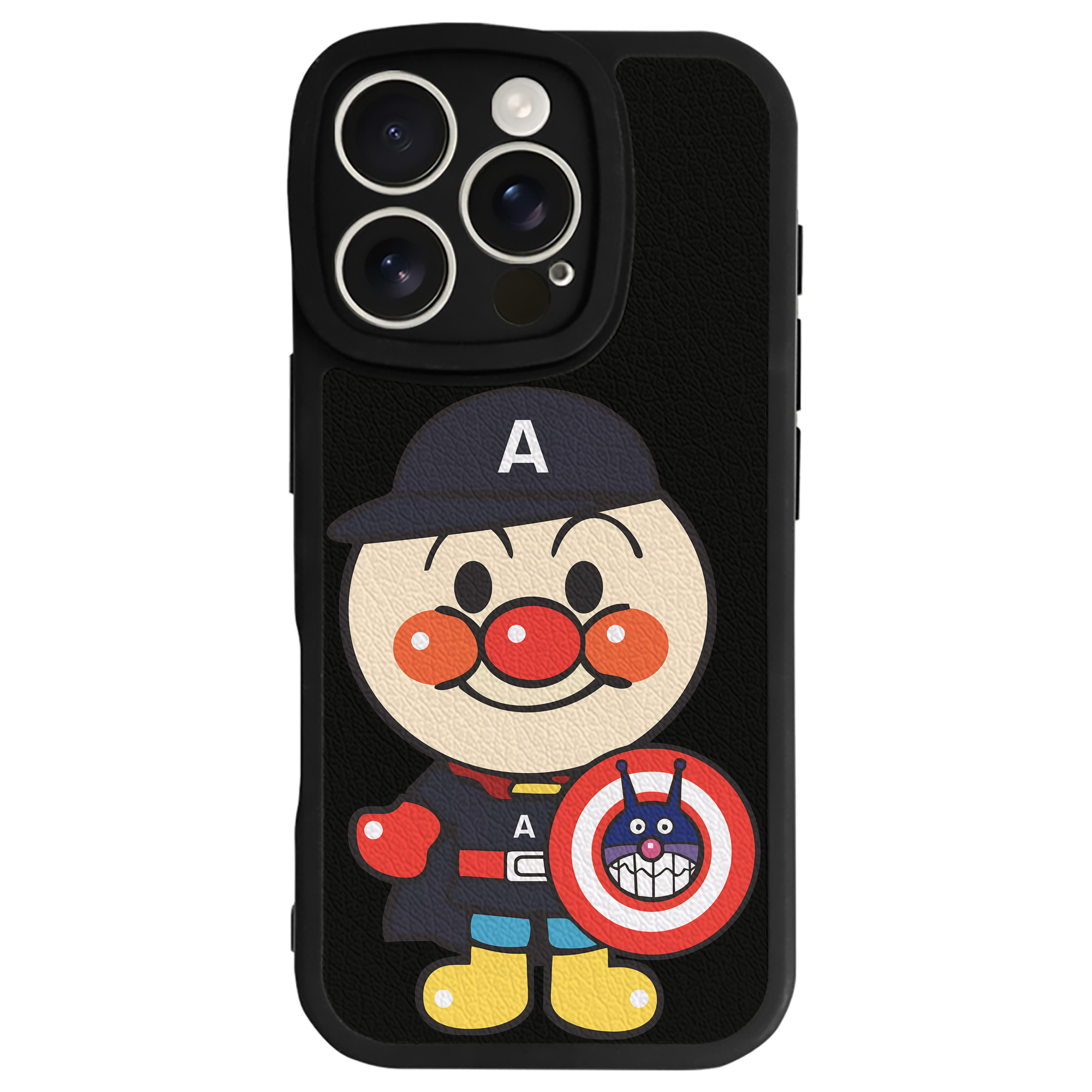 （画像用） アンパンマン Anpanman 【iPhone 16シリーズ対応】シリコンスマホケース（レザー調） 材質：シリコン